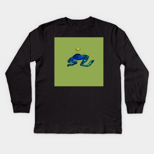 Baby Alien Eating Frog Kids Long Sleeve T-Shirt